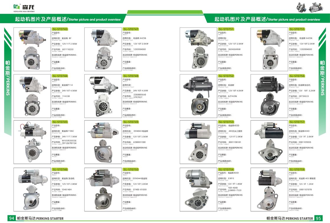 Starter motor Mitsubishi 4D56 M2T60171, M2T60172, M2T61071, M2T61072, MD164977,00228Y9100, 3610042050 ,0986017611