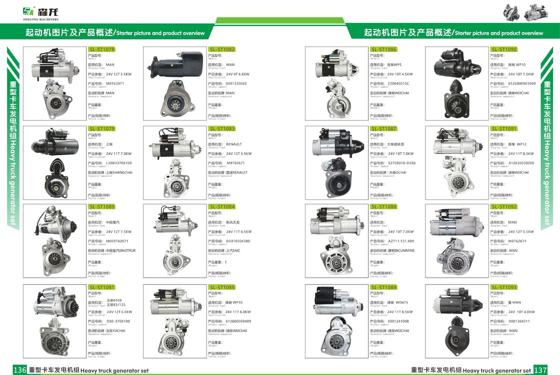 Starter Motor Isuzu 6BG1T 1811003310, 1811003380, 1811003381,0240003150, 0240003151 For ZX200/Sumitomo 200A3