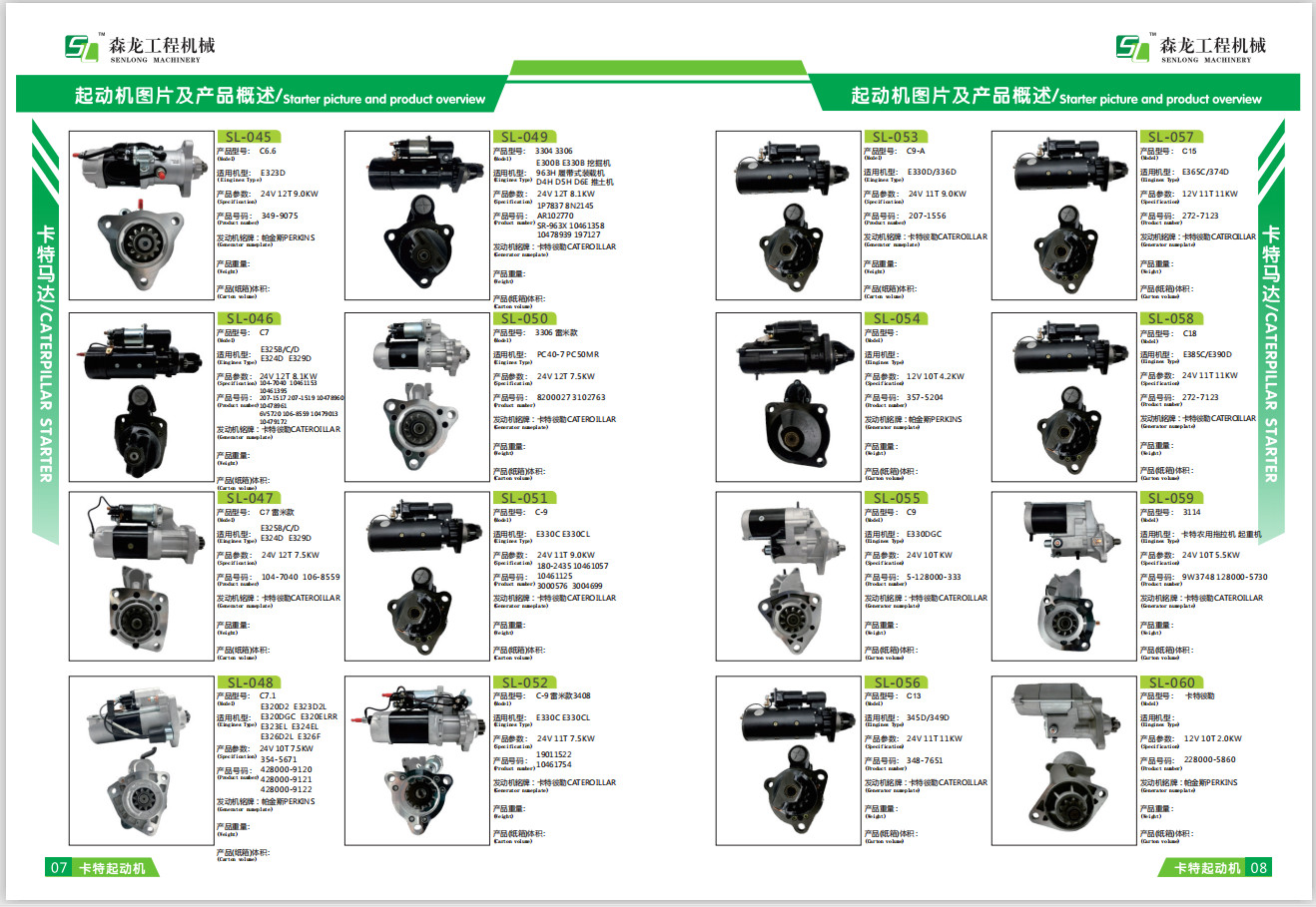 Marine Engine 9KW  Iveco Industrial  Starter Motor 0001510033 B001510032  8009534