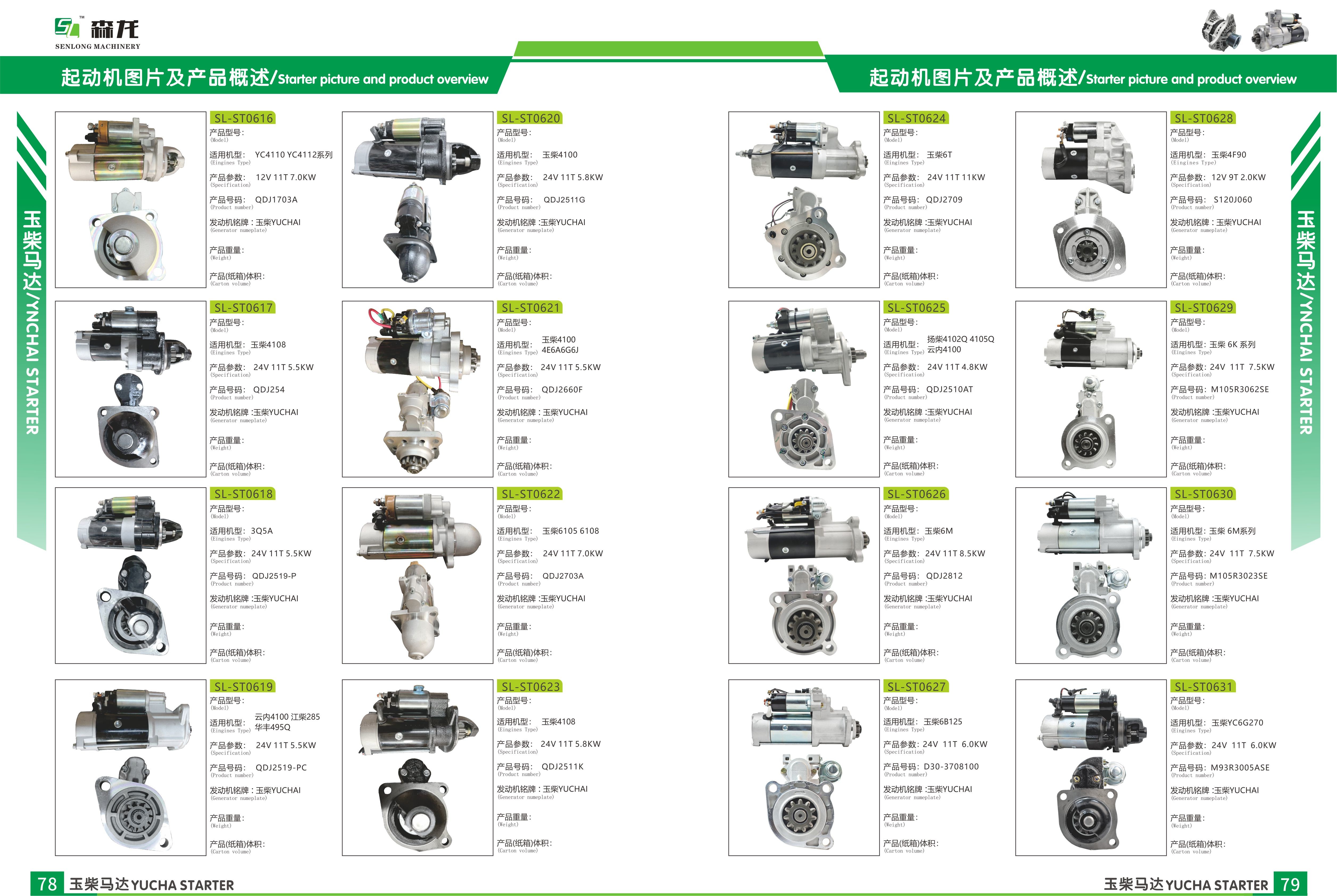 7.5KW Starter Motor Komatsu PC200-1-3 6D105 6008133560, 6008133650, 6008133660, 6008133661, 6008133662, 6008133720,